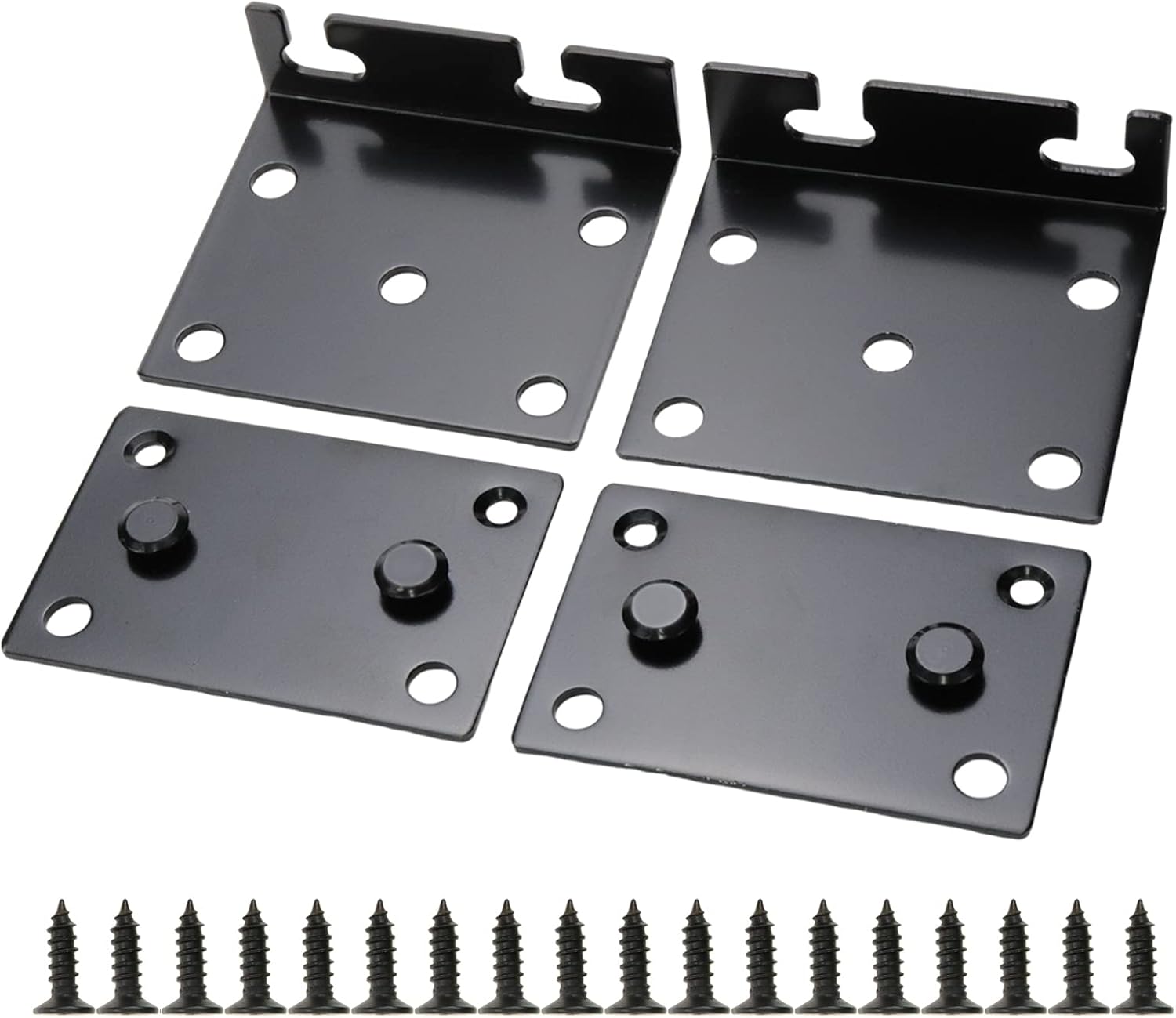 FarBoat 2Pairs Bed Rail Brackets Hinges 2 Hooks Heavy Duty