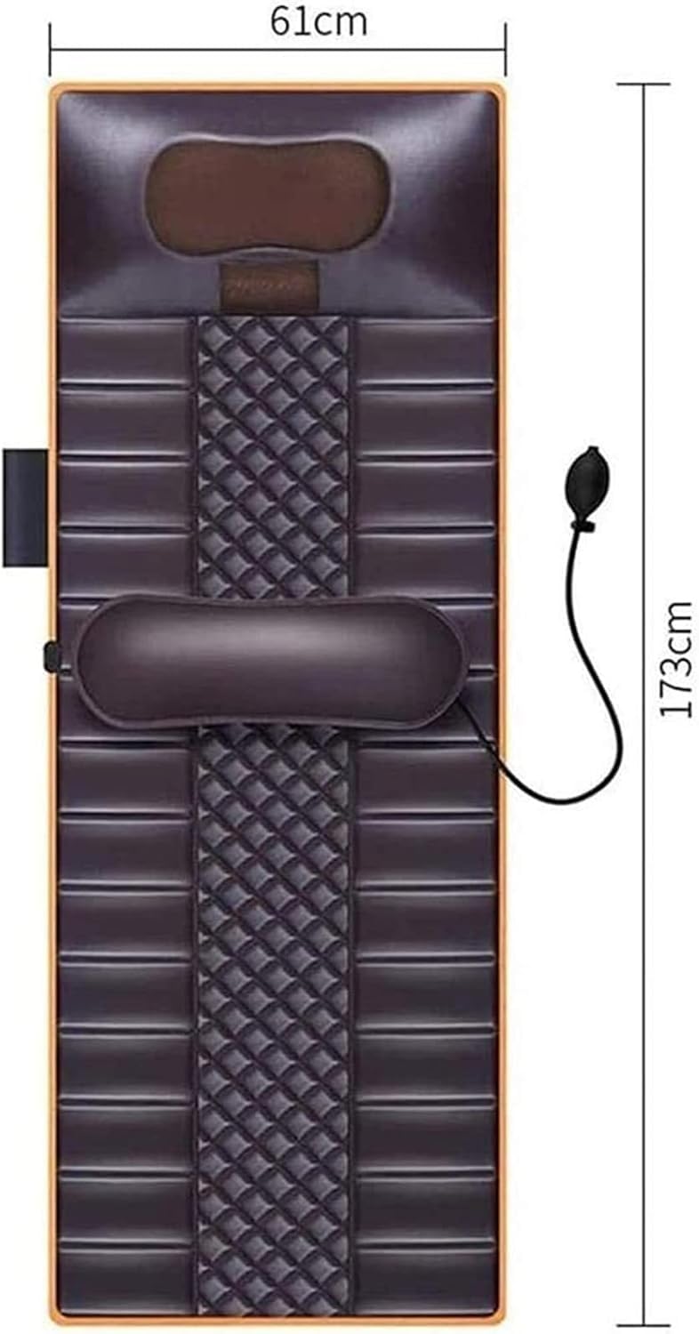 Masajeador de Cuello y Espalda for Todo el Cuerpo, tapete masajeador con Calor, cojín de Masaje con vibración y amasamiento, colchón de Masaje con 10 Motores de vibración.
