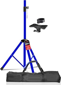 5 Core Speaker Stand Universal Mount Steel Construction 132 Lbs Capcity Stable Tripod w/Adjustable Height 72 w 35mm Compatible Insert Metal Safety Pin Deep Blue
