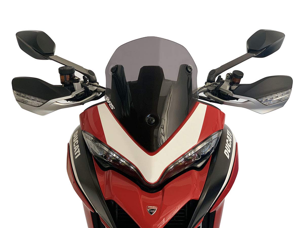 Cupolino Parabrezza Per Ducati Multistrada 1200/1260/950/Enduro 2015-2021 - Plexiglass PMMA 4.5 Mm, Fum&egrave; Scuro