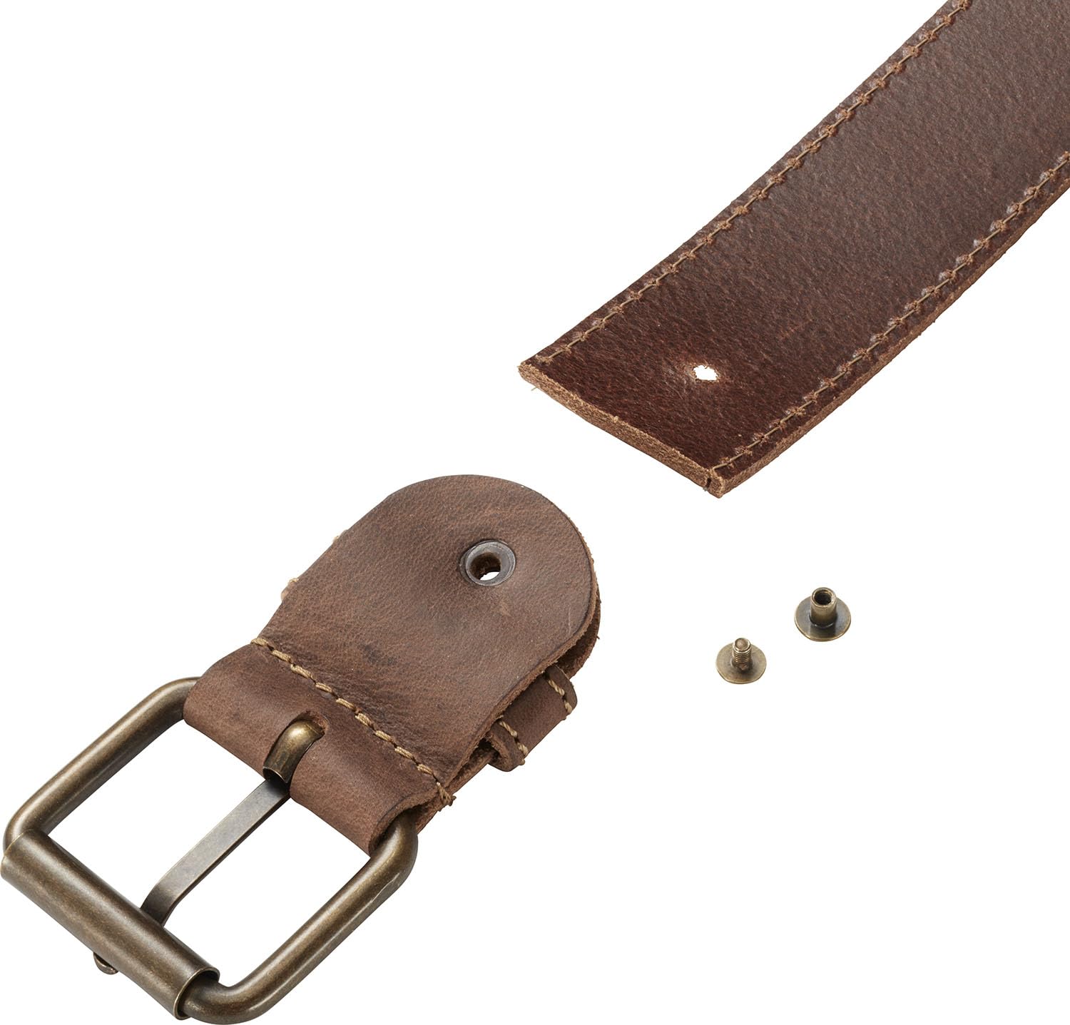 Hultafors Leather Belt 115cm, can be Shortened to a Lengh That Suits, Brown, _ - Image 4