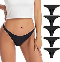 Pack of 5 Period Underwear, Thong Women, Menstrual Underwear, Seamless and Invisible, Leak-proof During Menstruation, for Women with Light Period