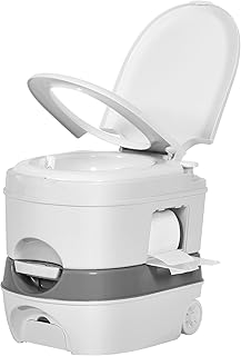 YITAMOTOR 6.34 Gallon Portable RV Toilet Camping Porta Potty with Paper Collection, Indoor Outdoor RV Toilet with Handle Pump, Leak-Proof for RV Travel, Boat, Trips, Outdoors