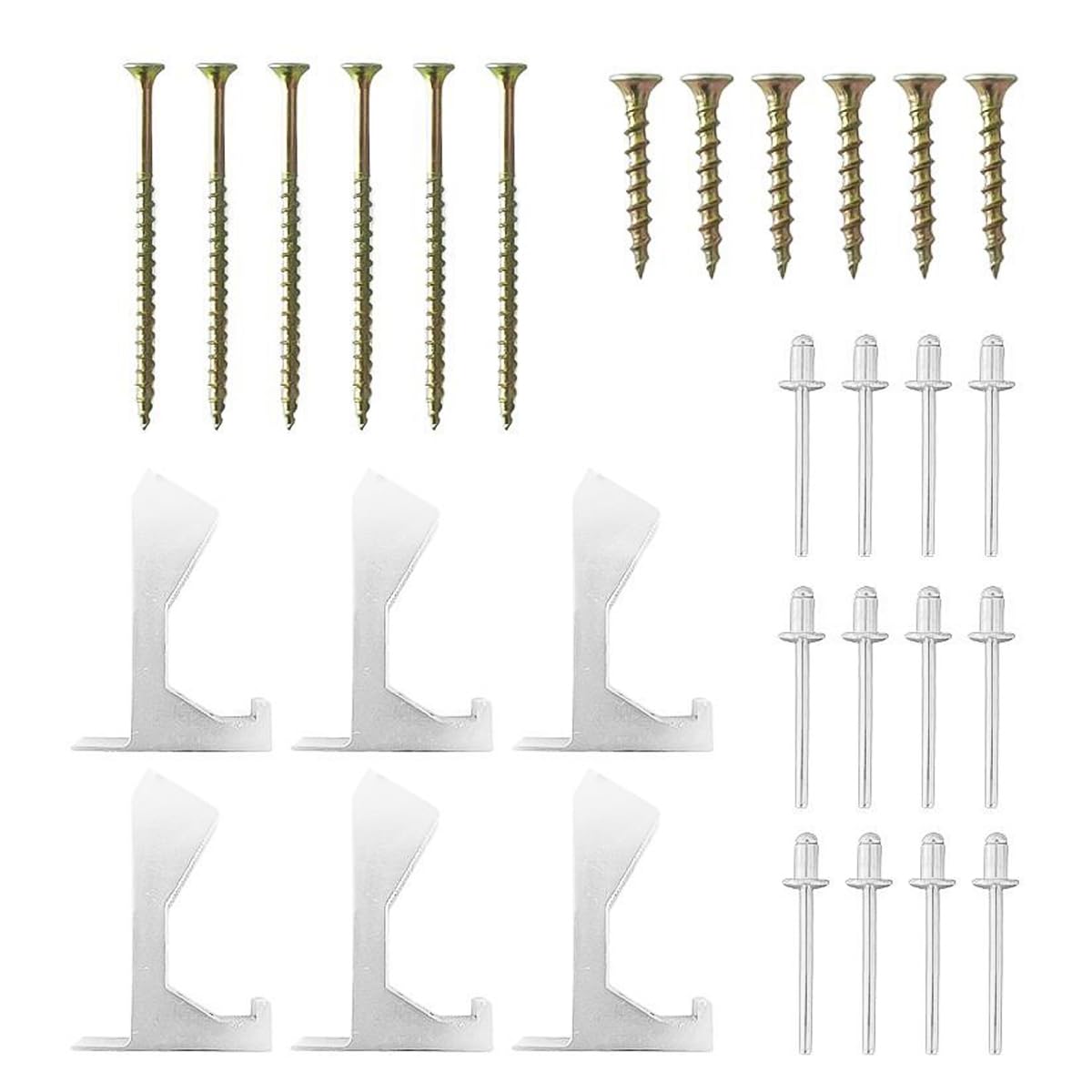 Laroal 30 Pcs Squeaky Floor Repair Kit Alloy Floor Squeak Screws Kit for 5/8 Inch and Thicker Floors Easy Install Space Fixer Set