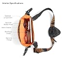MONKEY TROOPERS Radiant 2.5L Crossbody Sling Bag for Men & Women Roll Top Closure Detachable Mini Pouch Adjustable Strap Organised Compact Storage Lavender Black gallery image