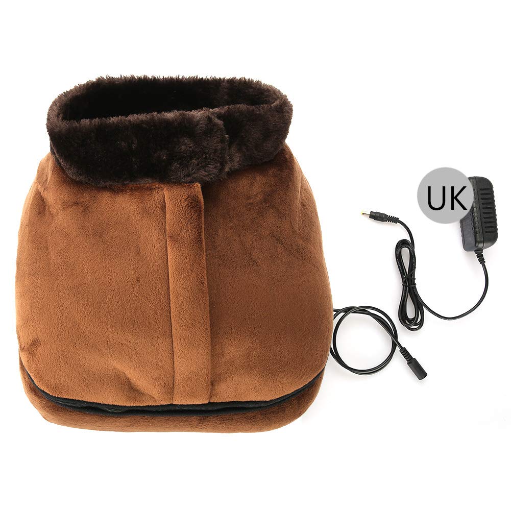 Foot Massager, 2 IN 1 Unisex Velvet Electric Heated Doot Warmer & Massager Feet Massaging Big Slipper UK