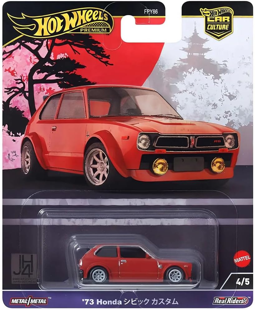 Hot Wheels Premium Car Culture Japan Historics Diecast Model Cars, 1:64 Scale, Collectible Toy Vehicles, 4 Pack FPY86-961B