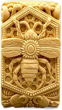 Insect Silicone Mold Set of 4 Designs: Honey BEE, Beetle, Dragonfly, Butterfly for SOAP Making, Candle, Resin and Other Crafts