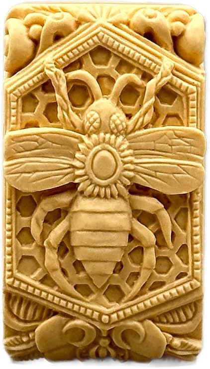 Insect Silicone Mold Set of 4 Designs: Honey BEE, Beetle, Dragonfly, Butterfly for SOAP Making, Candle, Resin and Other Crafts