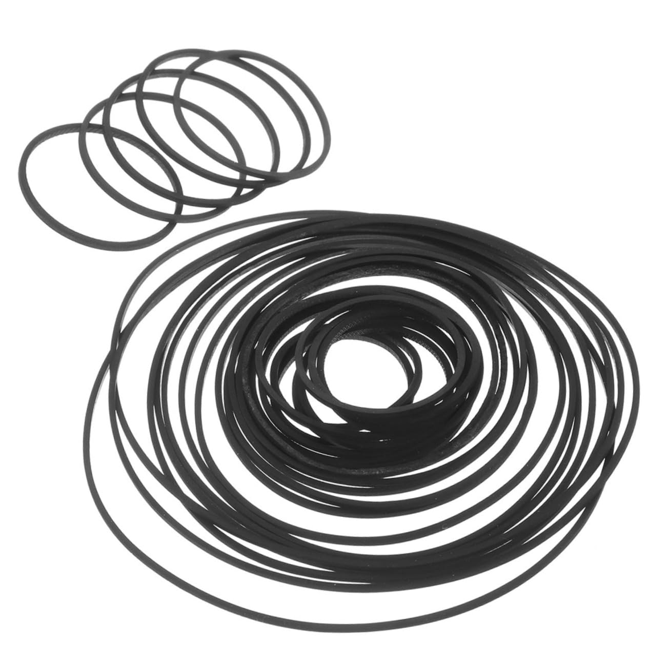 FUNOMOCYA 1mm Square Cassette Belts 90pcs Cassette Tape Player Belts for Record Players Recorders Tape Machines Mixed Sizes