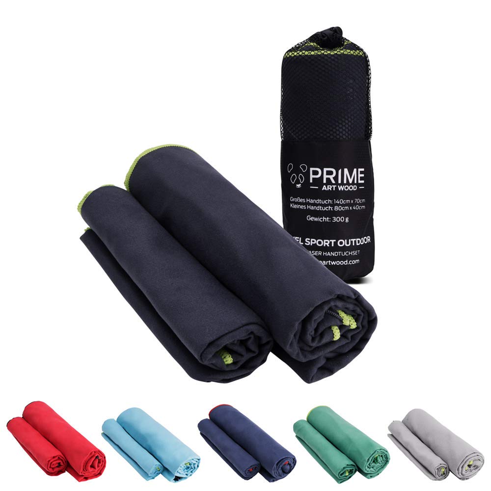 PRIME ART WOOD Mikrofaser Handtcher, Schnelltrocknend, Saugstark, Super  Weich, Viele Gren & Farben, Reisehandtuch, Sporthandtuch, Badetuch  (Anthrazit, Set1: 140x70cm + 80x40cm) : Amazon.de: Kche, Haushalt & Wohnen