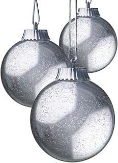 Xodus Innovations WP540-3 Outdoor LED Ornament, Battery Powered Pulsing Globe Sphere Lights with Dusk Sensor (Pack of 3) (Silver)