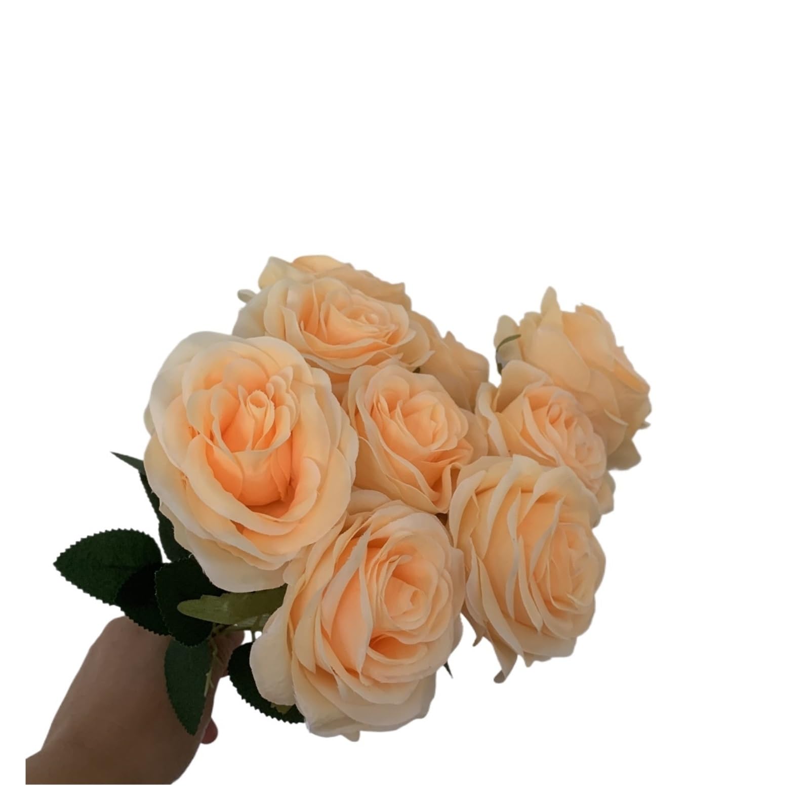 Casetlong 1PC Bouquet Artificial Flower Beige Fake Living Room Decoration Wedding(Champagne)