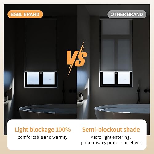 Miniatura 3 de Persianas enrollables opacas sin cordón para oscurecer la habitación, con sistema de resorte, protección UV, persianas de puerta, para hogar y