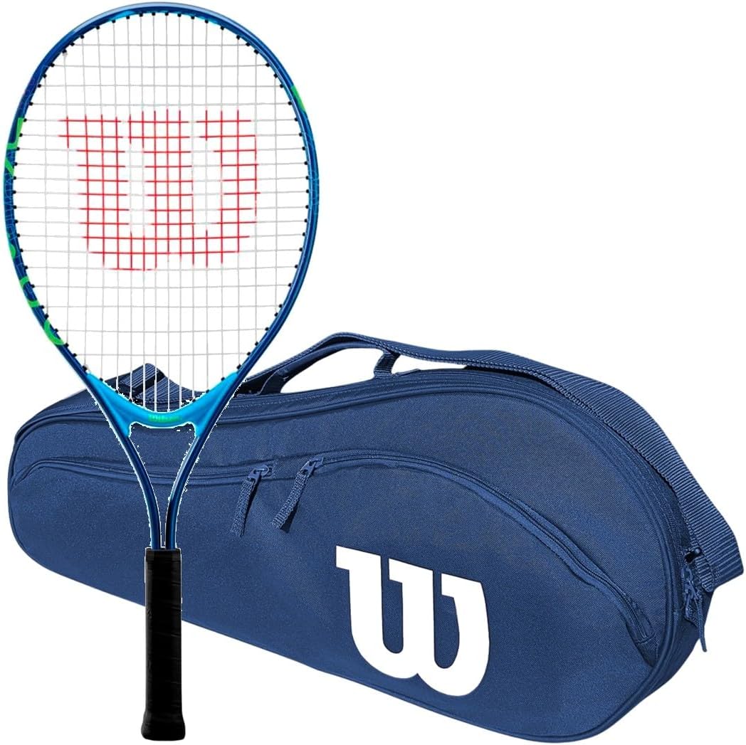 Wilson US Open Junior Tennis Racquet Bundled with an Advantage 2.5 Tennis Bag - Perfect Starter Set for Kids Age 3-10