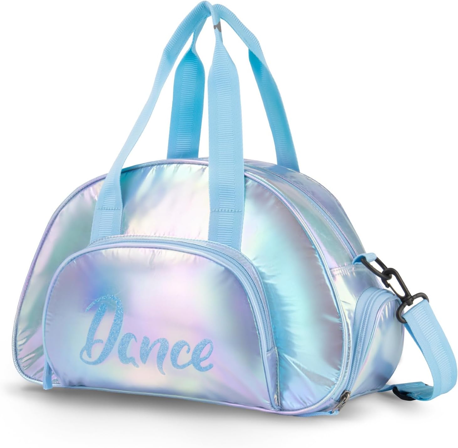 Choco Mocha Girls Dance Bag Toddler Ballet Bag for Girls Kids Dance & Gym Bag with Shoe Compartment, Light Blue