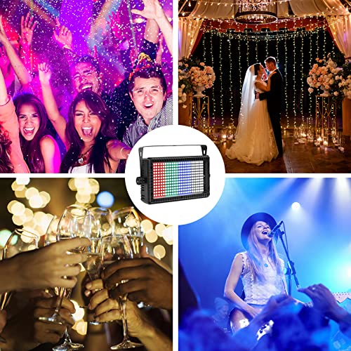 Rgb 3 In 1 Led Strobe Effect Lights Wall Washer Uplight With 48 Zones Chasing By Dmx & Remote Control & Sound Activated For Church Wedding Events Halloween Party Stage. #TOP3