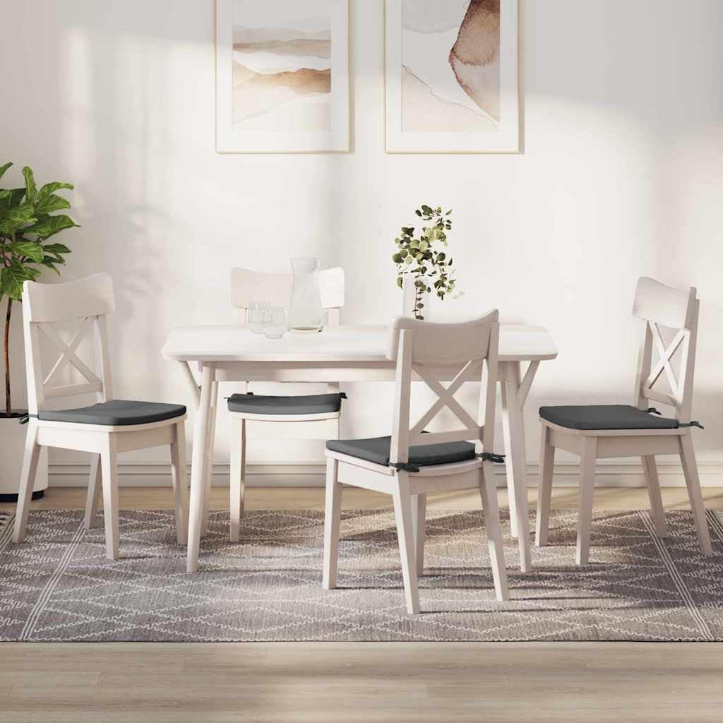 Coussins de siège fins gris foncé 40x40 cm avec mousse et fermeture éclair