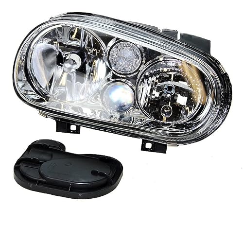 BESTPRICE 1x Faro delantero Faro principal derecho (lado del pasajero), con luz antiniebla Compatible con VW GOLF 4 (1J1), GOLF 4 Cabriolet (1E7), GOLF 4 Variant (1J5)
