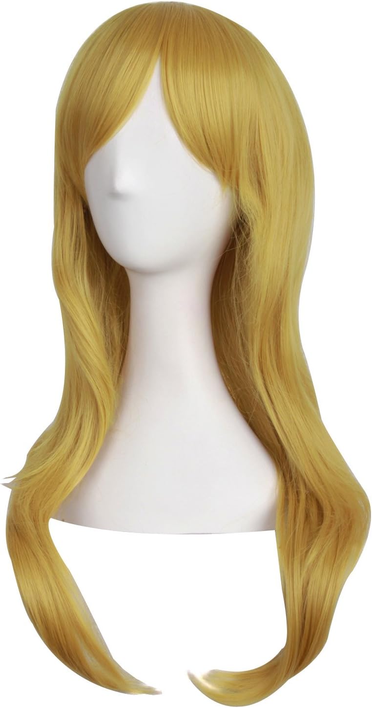 MapofBeauty 28" 70cm Long Curly Hair Ends Costume Cosplay Wig (Gold/Yellow), 70 cm (Pack of 1) - Image 4