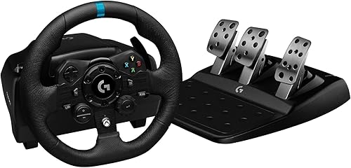 Miniatura 3 de Logitech G923 - Volante de carreras y pedales, respuesta de fuerza TRUEFORCE, cuero genuino + Logitech G Driving Force Shifter - Xbox XS, Xbox One,