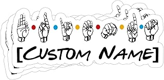 (3Pcs) Personalized Hearing Impaired Stickers - Hearing Impaired Sign Funny Friends Stickers Gift Decoration Helmet Bumper Hardhat 3”x4”