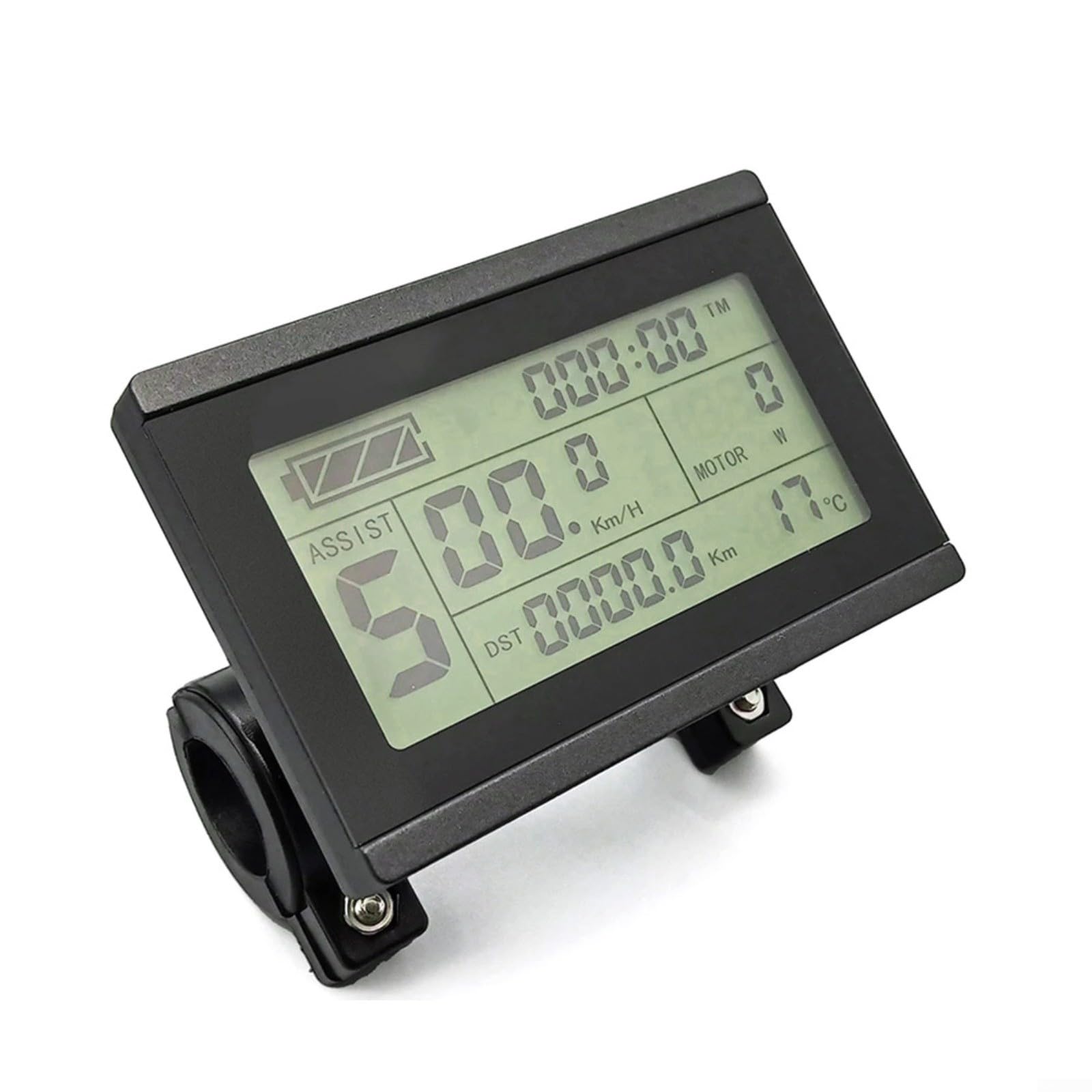 Pannello strumenti LCD a colori, per controller bici elettriche KT-LCD3 72 V 5 pin SM connettore display resistente alle intemperie, per pendolari e ciclisti, nero