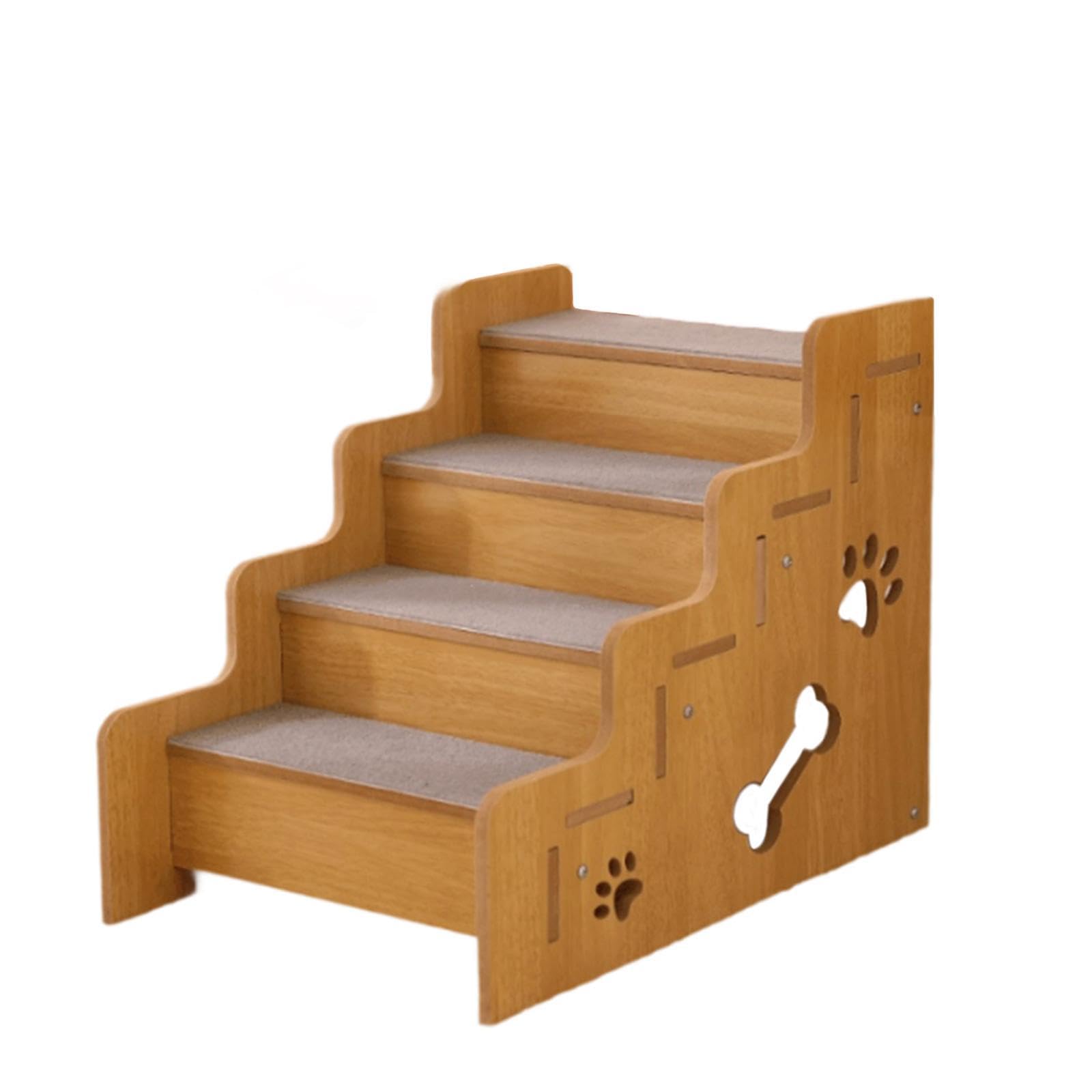 Treppen für Erhöhte Betten, Treppen für Hunde Und Katzen, Unverzichtbar für Welpen, Tragbare Und Stabile Treppen für Hunde Und Katzen, 4 Schritte
