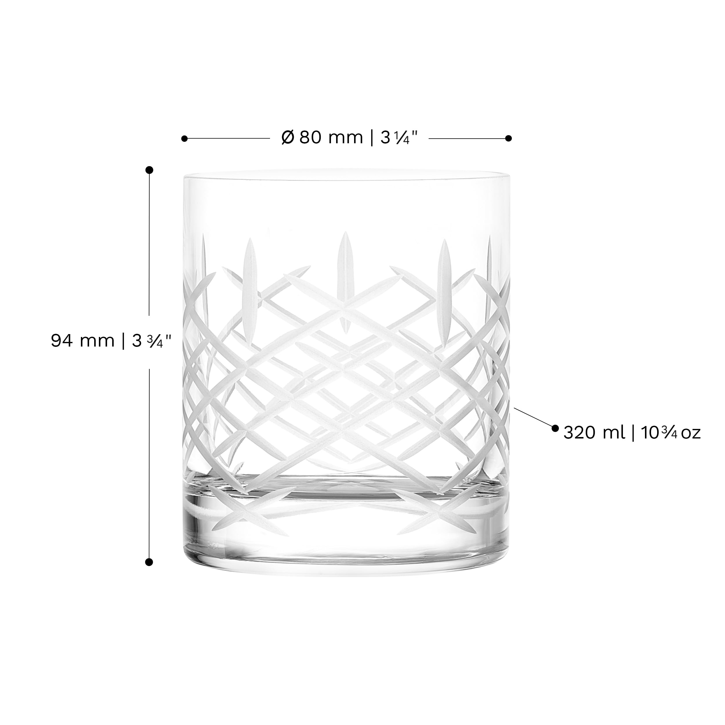 Stölzle Lausitz Vasos de Whisky Set 6x 320 ml New York Bar Club – Vasos de cristal sin plomo elegantes y resistentes – Apto para lavavajillas y golpes – Fabricado en Alemania