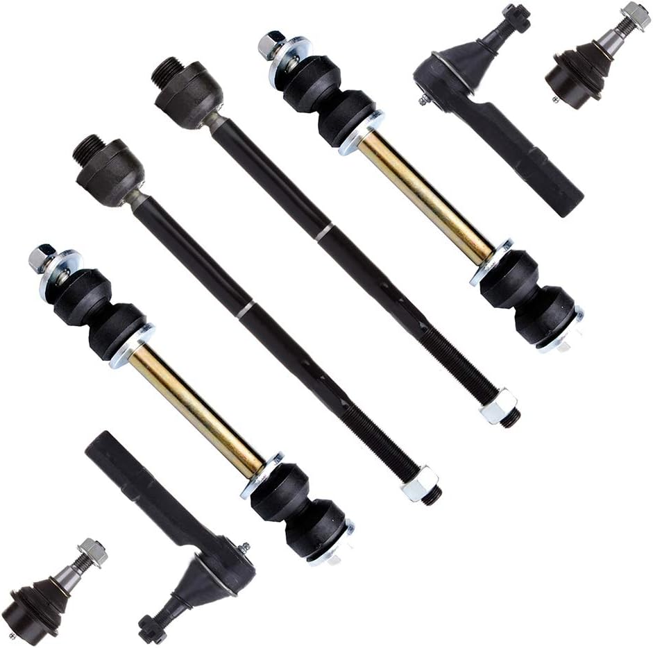 8pc Set Front Suspension Kit Lower Ball Joint Inner Outer Tie Rod End Sway Bar Link Replacement for Chevy Avalanche Suburban 1500 Tahoe,for GMC Yukon Yukon XL 1500