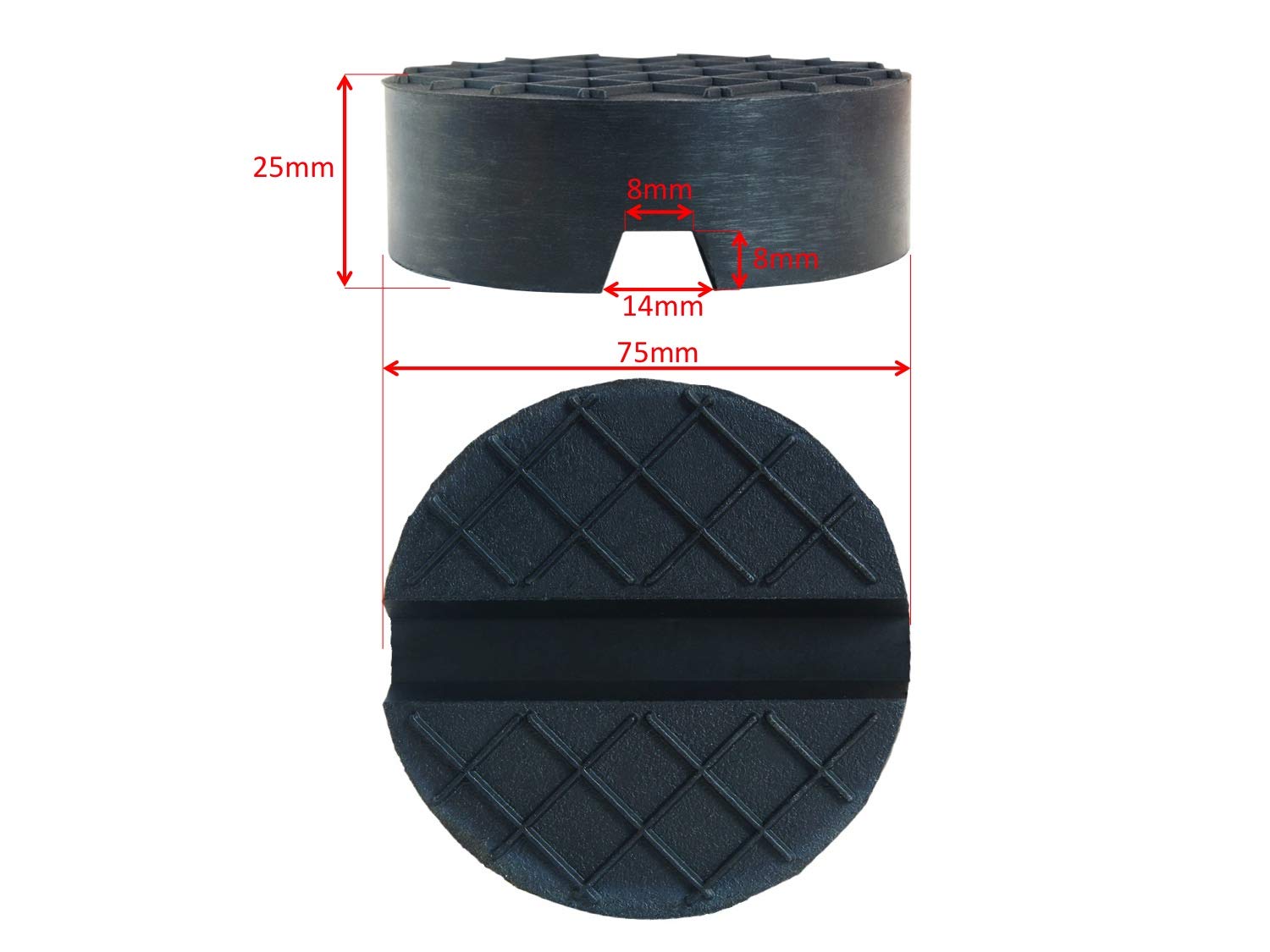 Cuscinetto In Gomma Per Cric Auto - 100x25mm Con Superficie A Nido D'Ape | Protezione Per Cambio Pneumatici - Foto 9