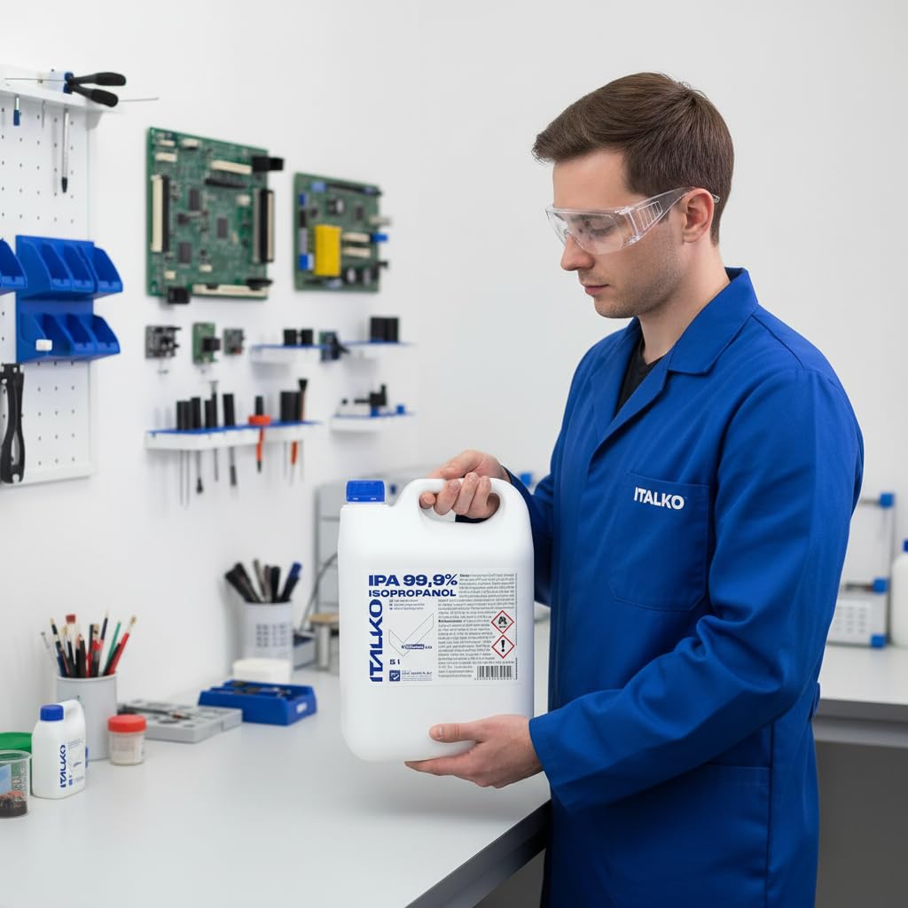 Isopropanol 99,9% IPA 5 L – Isopropylalkohol 2-Propanol als Reinigungsalkohol und Entfetter für Werkstatt, Elektronik, Glas und Metall