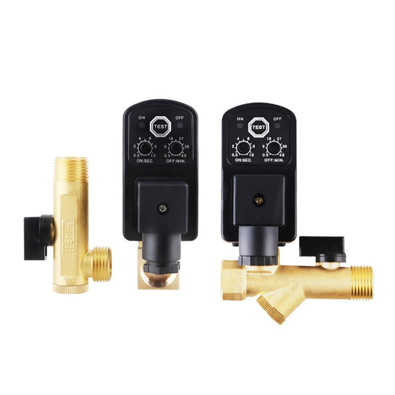 DLTBYWAQZ DN15 1/2" Opt Electric Timer Automatic Water Valve Solenoid Electronic Drain Valve for Air Compressor Condensate(Split-body type,220V)