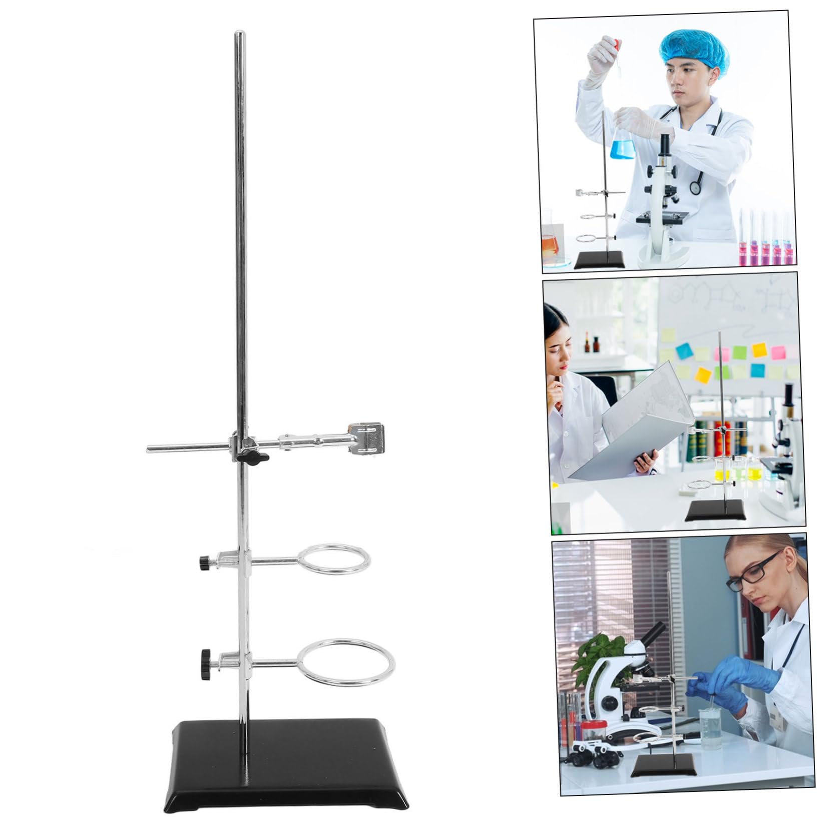 Cabilock Marco De Hierro Soporte Para Equipos De Laboratorio Material Metálico Para Experimentos De Laboratorio y Soporte Para Embudos Robusto y Duradero