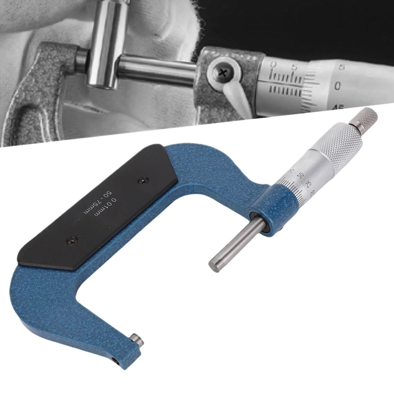 Mikrometer 50–75 mm, 0,01 mm Länge, Durchmesser, Dicke