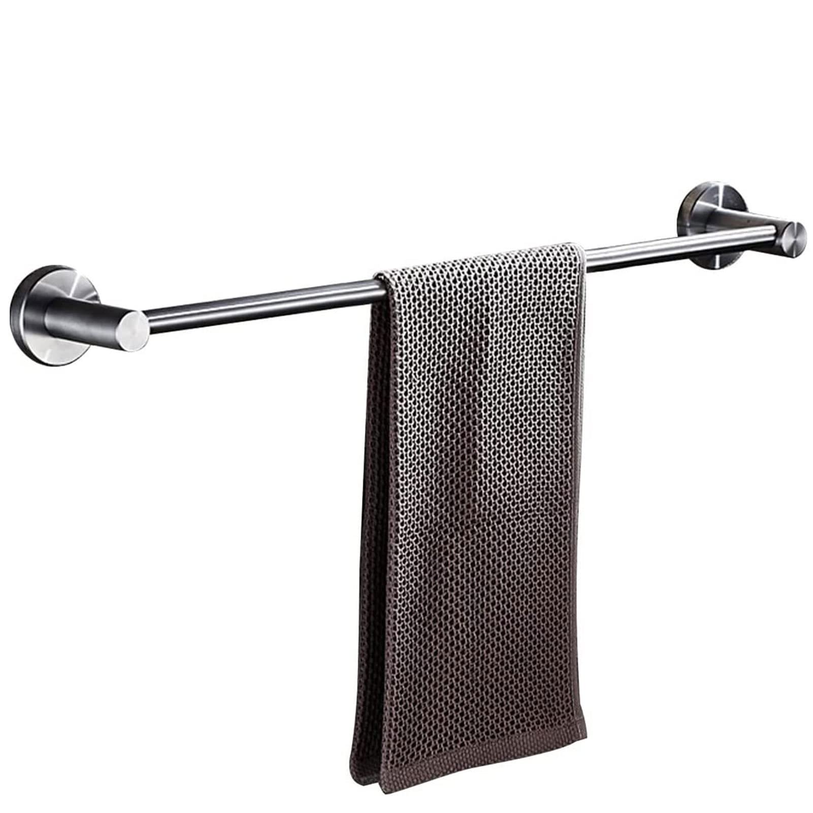 LMYSXAOZ Wall Mounted Towel Rail Stainless Steel Bar Single Mount Bath Rod for Kitchen Shower Toilet Hotel-Brushed Finish (Size : 70cm)