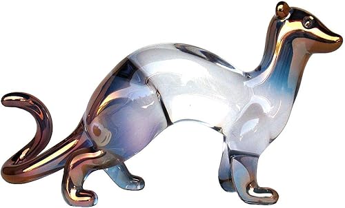 Ferret Figurine of Hand Blown Glass