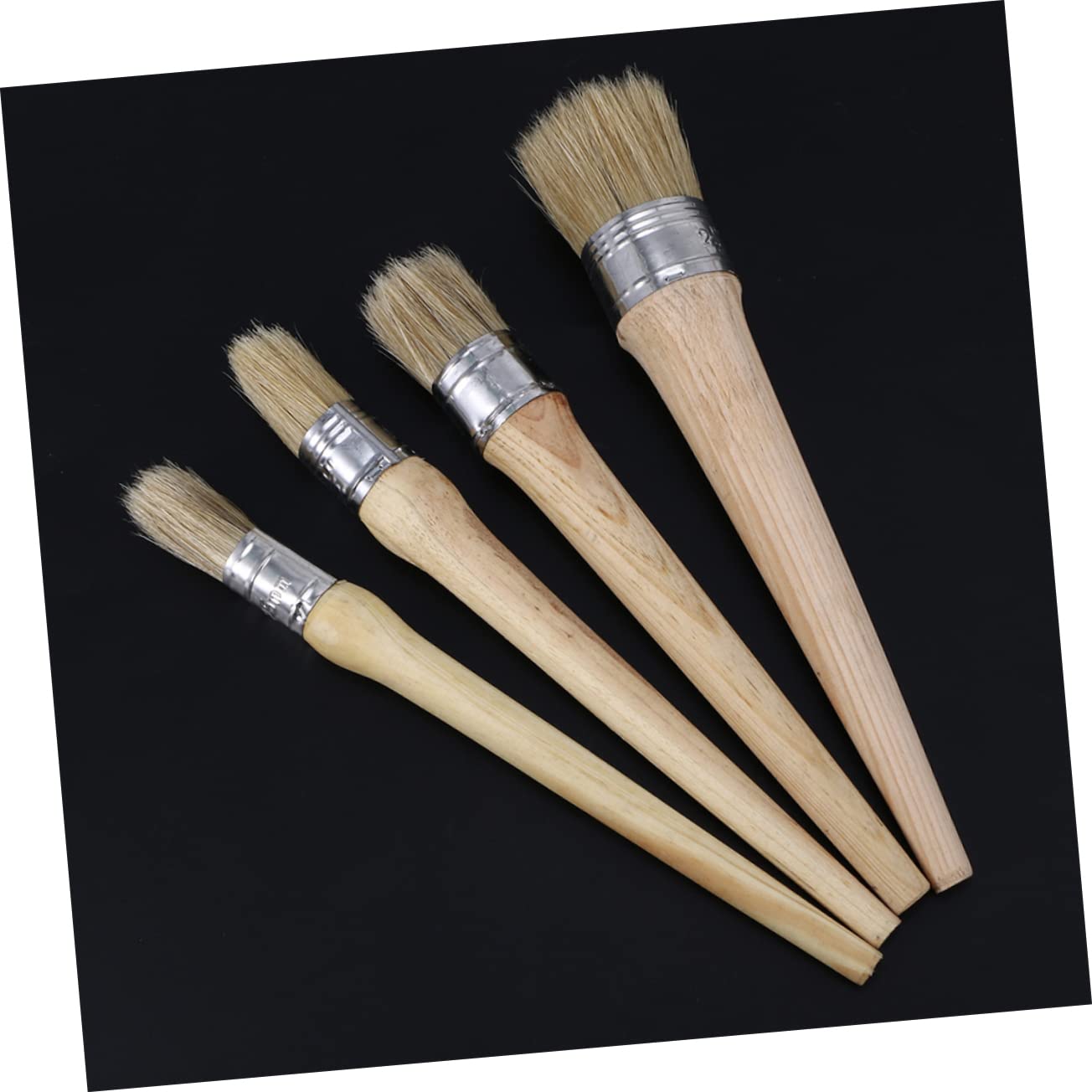 4stücke Holzpinsel Profi-wachspinsel Für Möbel Malen Und Heimdekoration Wachspinsel Malpinsel
