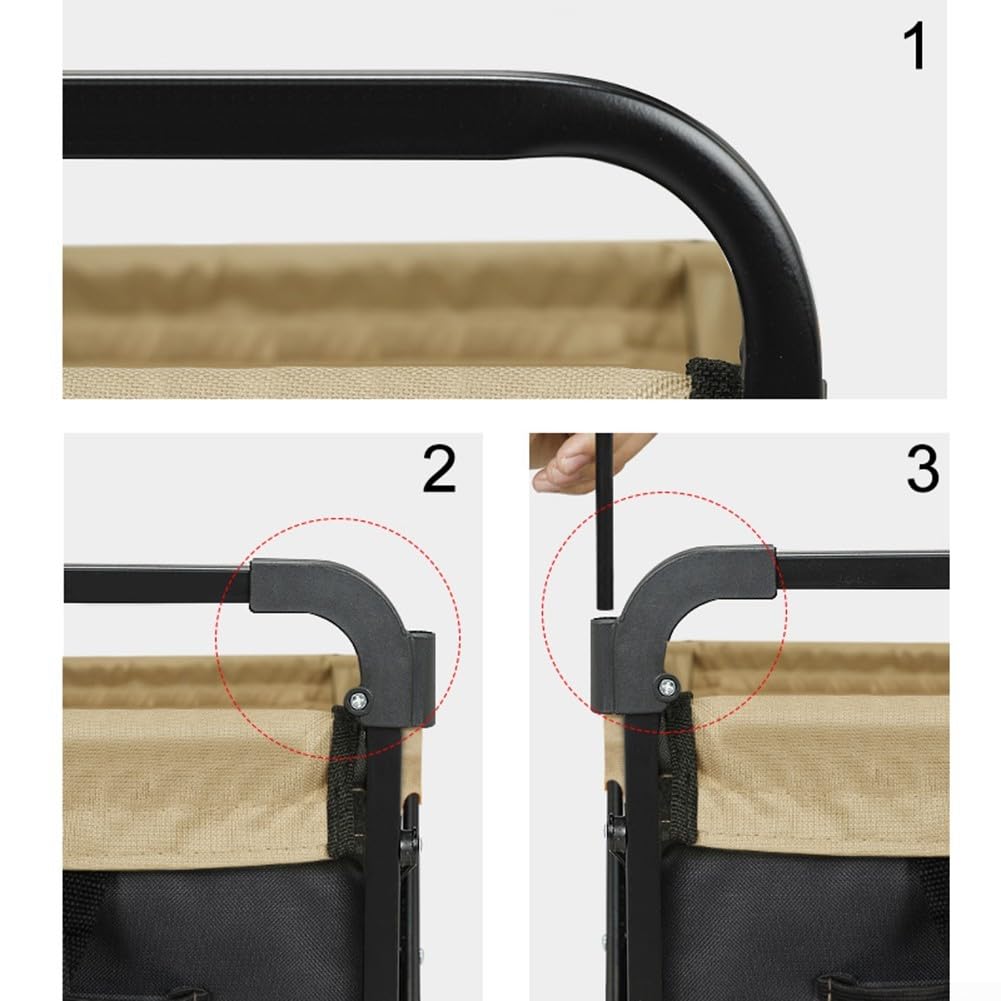 Auvent de jardin pliable pour chariot de camping, pique-nique, pêche (noir)