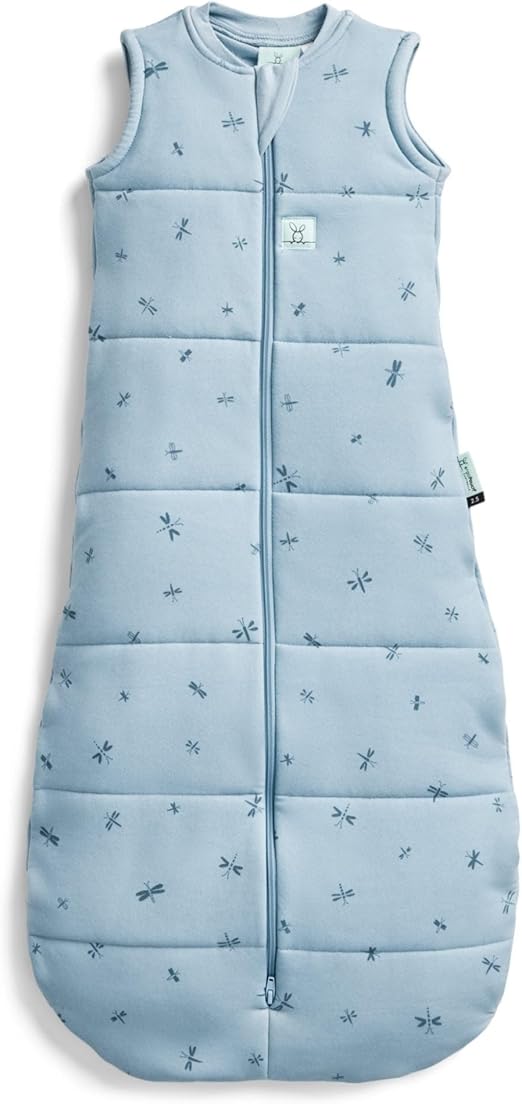 ergoPouch 0.2 Tog Jersey Sleeping Bag – Arms-Out Baby Sleep Sack – Soft, Breathable & Comfortable (8-24 Months, Dragonflies)