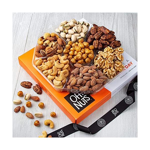 Oh! Nuts Gift Basket 7 Variety Roasted Salted Nuts Holiday Gift