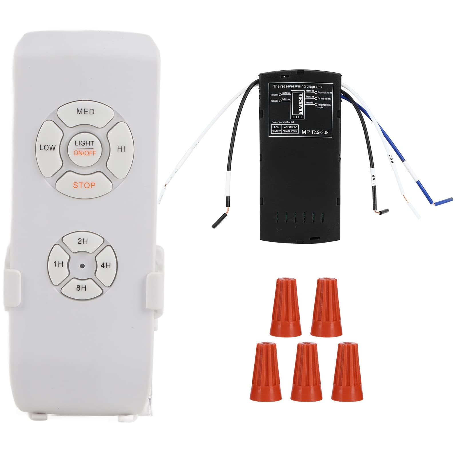 Kit Telecomando Universale per Ventilatore da Soffitto 220V Regolatore a 3 velocità con Timer e Ricevitore per il Controllo Wireless della Lampada del Ventilatore da Soffitto