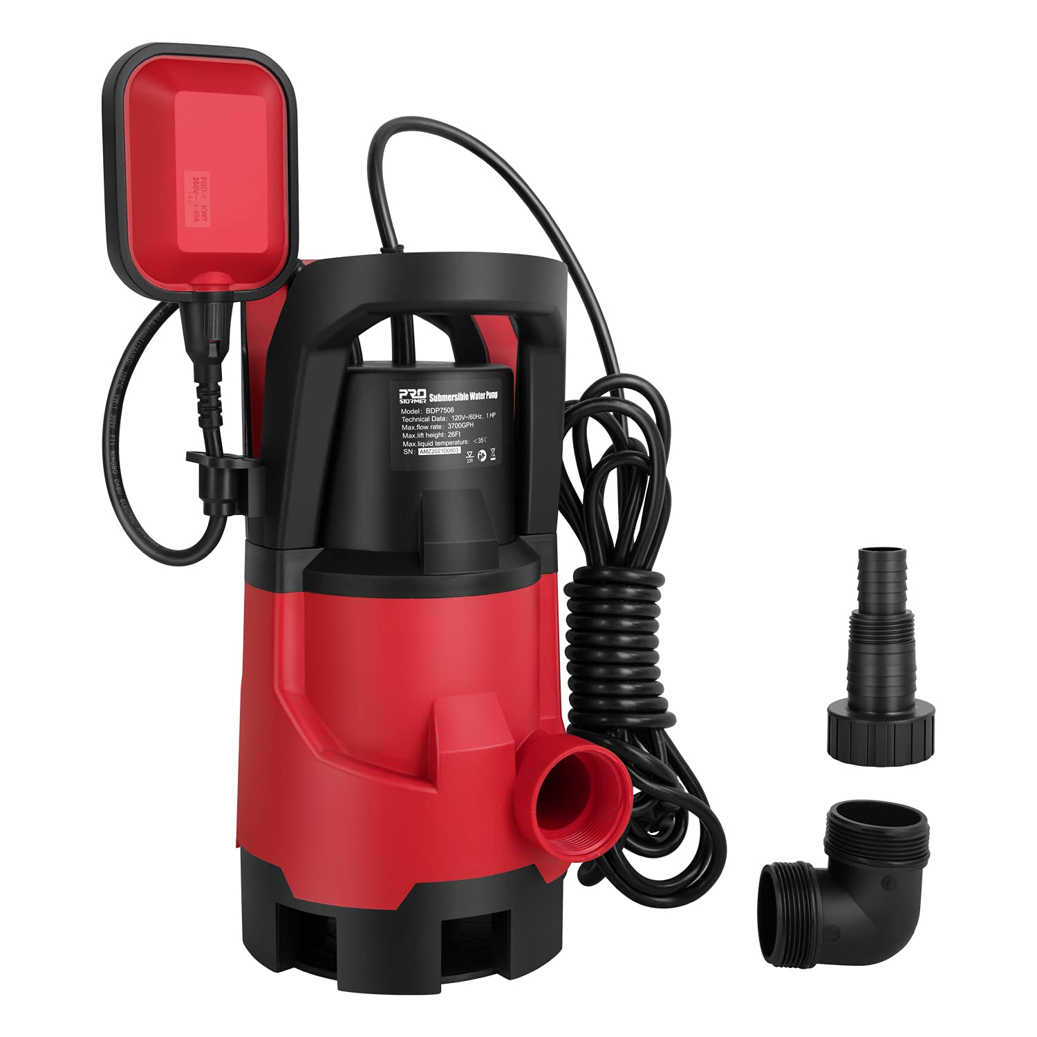 Buy Submersible 1/2 HP Sump Pump,Clean /Dirty Water Pump 3700GHP with