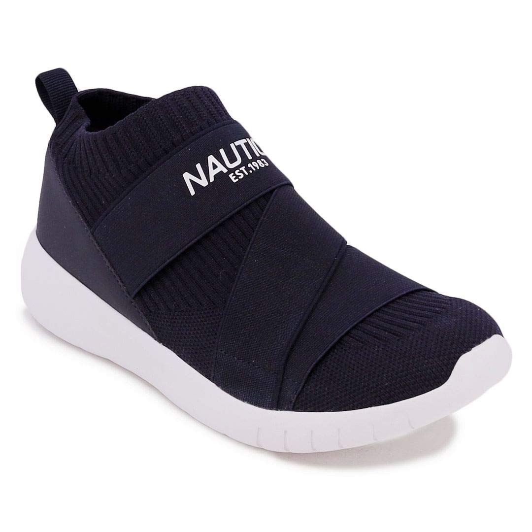 Nautica Women Fashion Slip-On Sneaker Jogger Comfort Running Shoes, Vivien-navy, 8