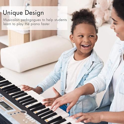 Miniatura 6 de LEKATO Calcomanías de piano para teclado de 8861544937 teclas, calcomanías de piano transparentes, extraíbles y coloridas para niños que aprenden