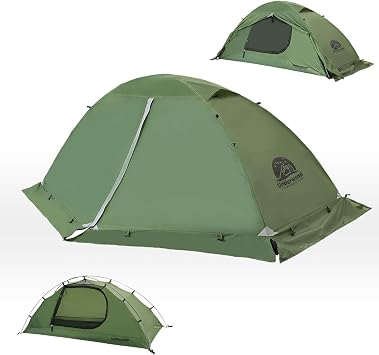 1/2 Man 4 Season Dome Camping Tent, Waterproof Lightweight Backpacking Tent