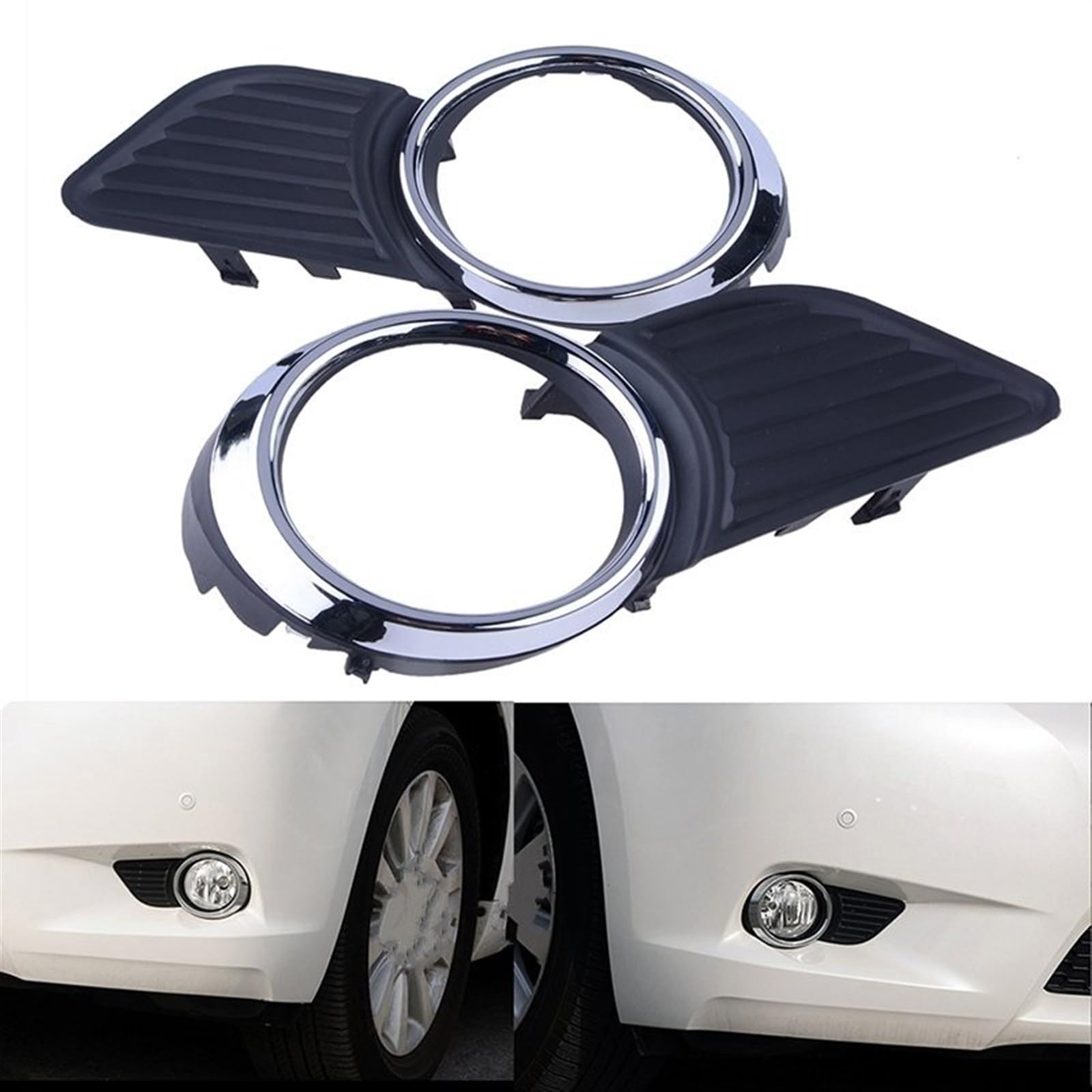 Reemplazo de equipo original Para Toyota para Sienna XLE LE 2011-2017, parachoques delantero, luces antiniebla, marco de cubierta, rejilla, accesorios(Fog Lights Cover 2)