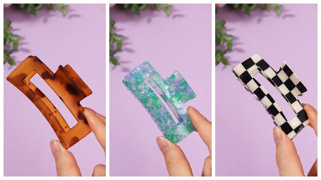 Amazon.com : Yuxung 10 Sets DIY Hair Claw Clips Kit Acrylic  display picture 2