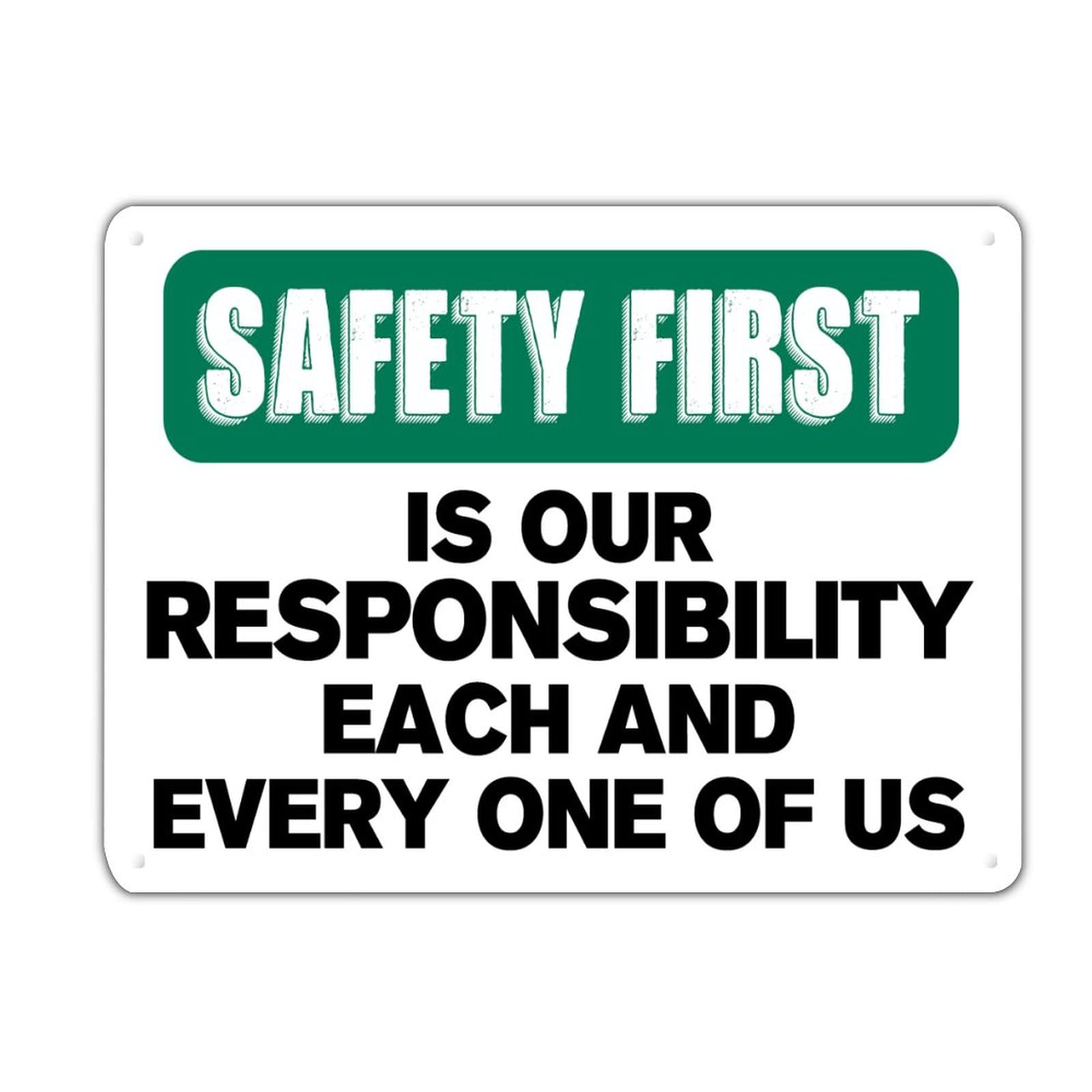 Panneau de signalisation en aluminium Safety First pour parking et bureau 30x40 cm
