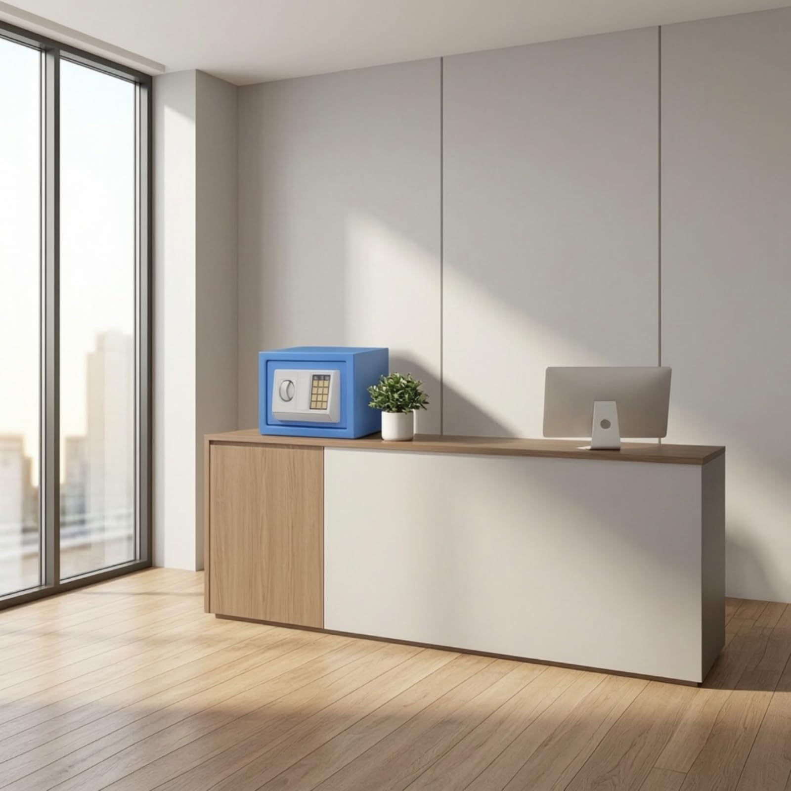 mit Zahlenschloss Sicher Möbel Feuerhemmend Elektronischer für Gewerbetreibende, Zuhause, Hotelzimmer, Weiß